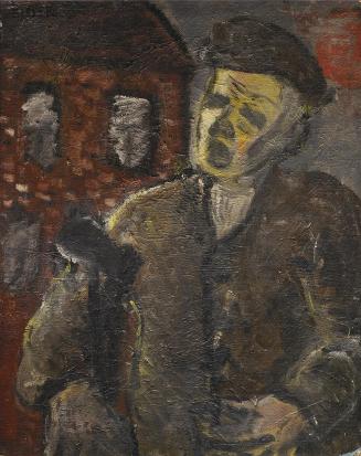 Georg Eisler, Blinder Bettler, 1946, Öl auf Leinwand, 60 × 50 cm, Manchester City Art Gallery