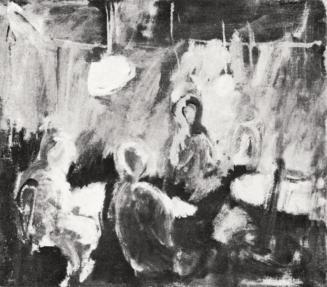 Georg Eisler, Café Scala, 1963, Öl auf Leinwand, 30 × 35 cm, Verbleib unbekannt