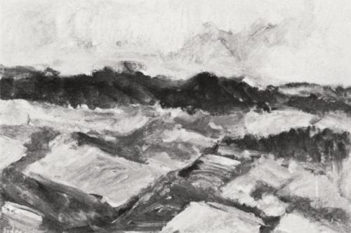 Georg Eisler, Kleine Landschaft, 1963, Öl auf Leinwand, 28 × 42 cm, Verbleib unbekannt