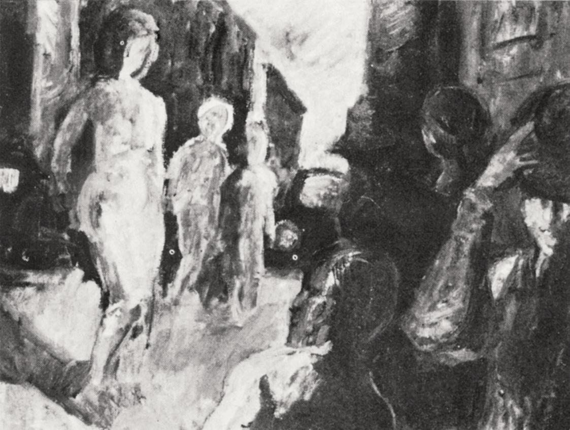 Georg Eisler, Straßenszene, 1964, Öl auf Leinwand, 50 × 70 cm, Unbekannter Privatbesitz