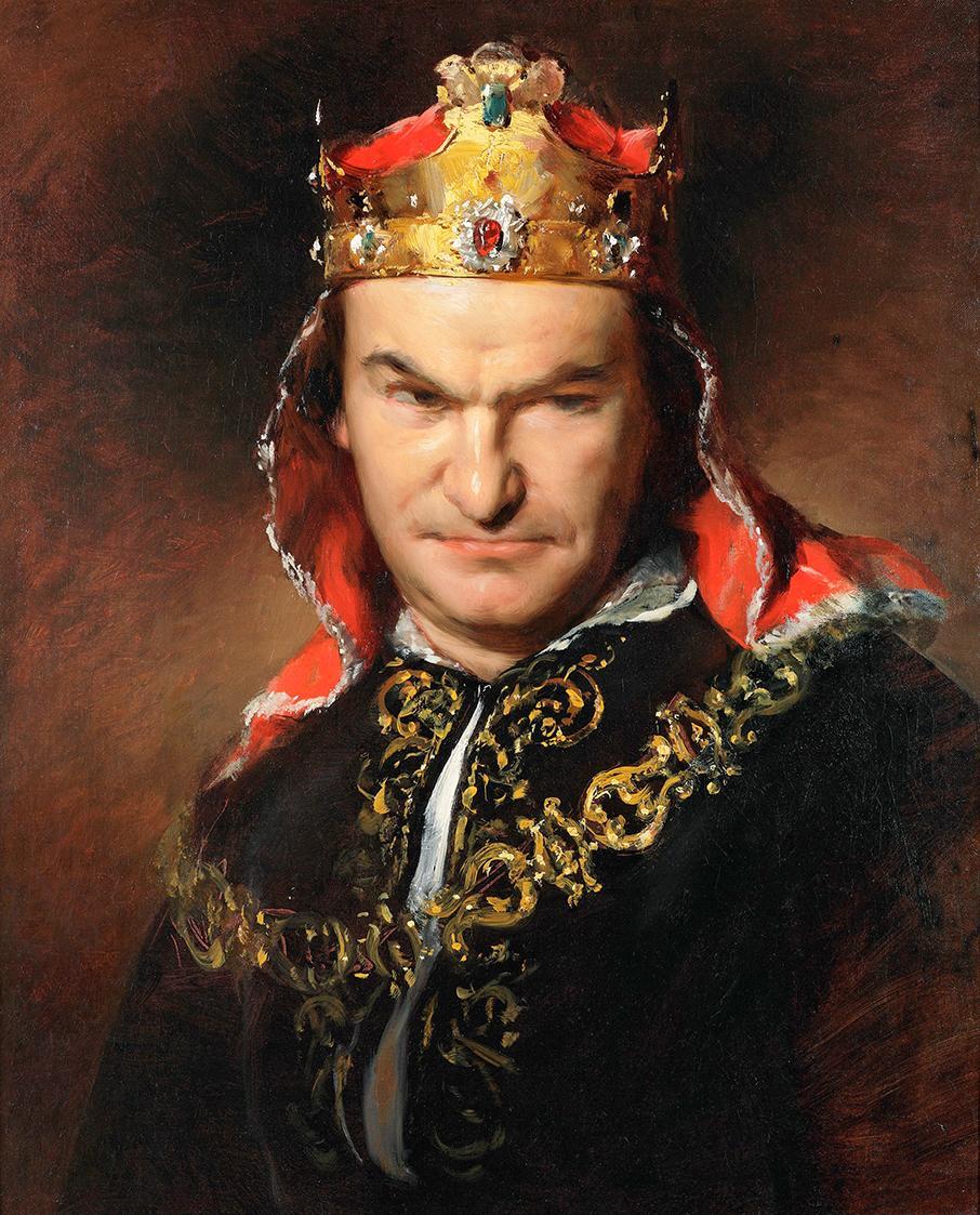 Friedrich von Amerling, Der Schauspieler Bogumil Dawison (1818–1872) als Richard III., 1853, Öl ...