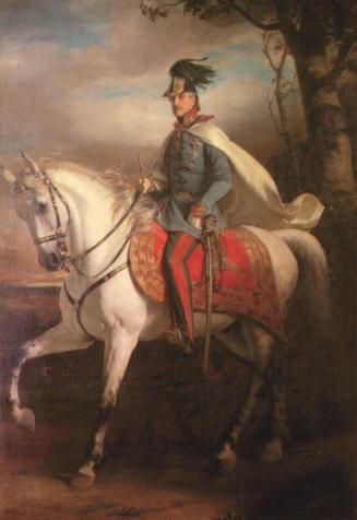 Friedrich von Amerling, Feldmarschall Fürst Alfred zu Windisch-Graetz (1787–1862) auf einem Sch ...