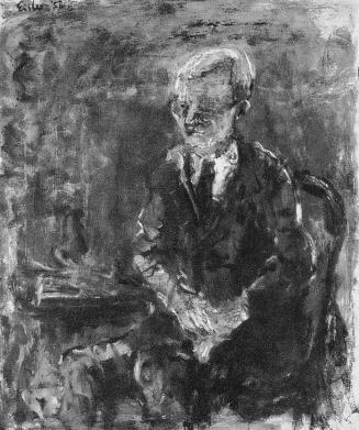 Georg Eisler, Porträt Schostakowitsch, 1958, Öl auf Leinwand, 70 × 55 cm, Verbleib unbekannt