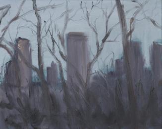 Georg Eisler, New York, Central Park East, 1991, Öl auf Leinwand, 36 × 45 cm, Privatbesitz