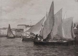 Tina Blau, Pirano (Graue Segel), um 1912/1913, Öl, unbekannter Verbleib