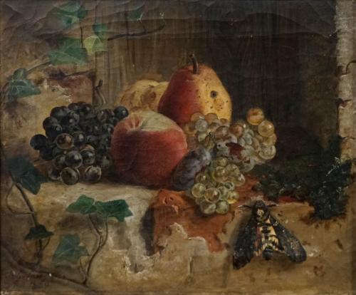 Tina Blau, Früchte, 1859, Öl auf Leinwand, 26,5 × 32 cm, Privatbesitz, New York