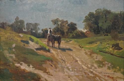 Tina Blau, Studie, 1872, Öl auf Leinwand, Privatbesitz, New York