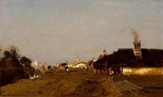 Tina Blau, Straße in Szolnok, 1873/1874, Öl auf Leinwand, 22,5 x 36,5 cm, Neue Galerie Graz Uni ...