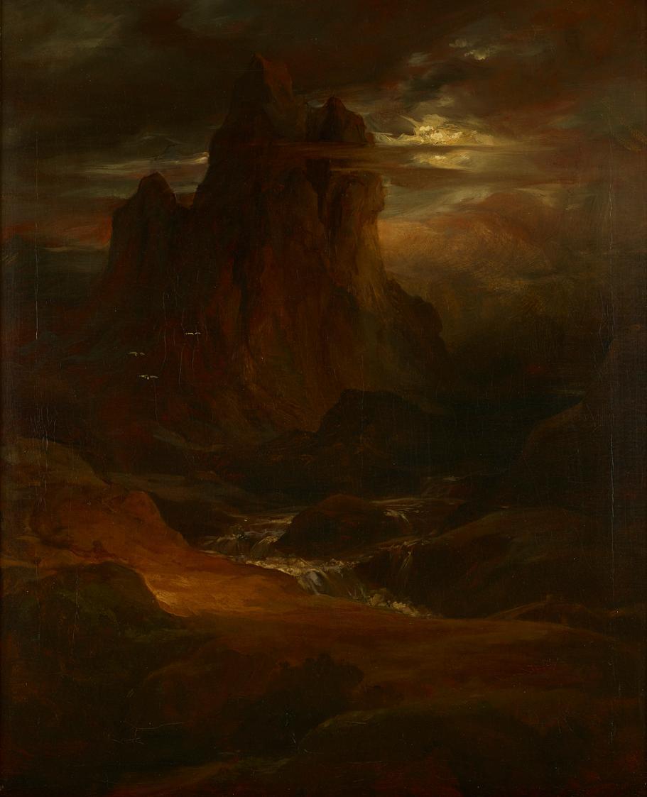 Friedrich von Amerling, Heroische Landschaft, 1856, Öl auf Leinwand, 68 x 55,5 cm, Leihgabe der ...