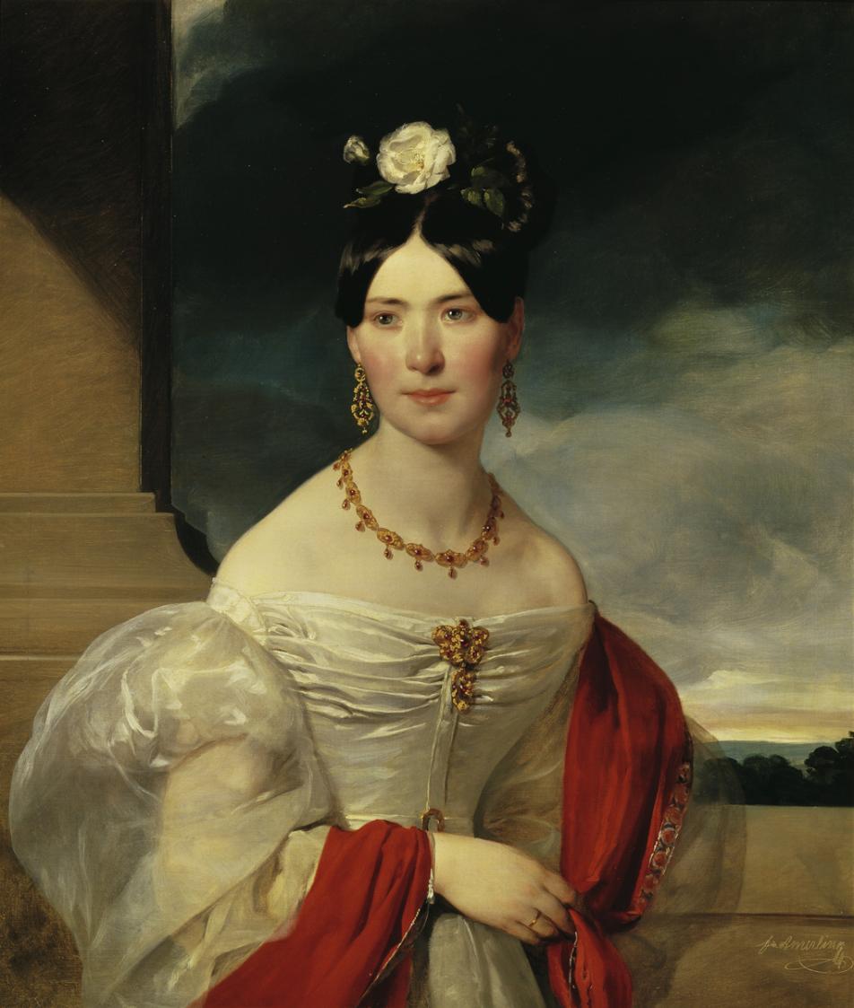 Friedrich von Amerling, Marie Freiin Vesque von Püttlingen (1814–1889), 1832, Öl auf Leinwand,  ...