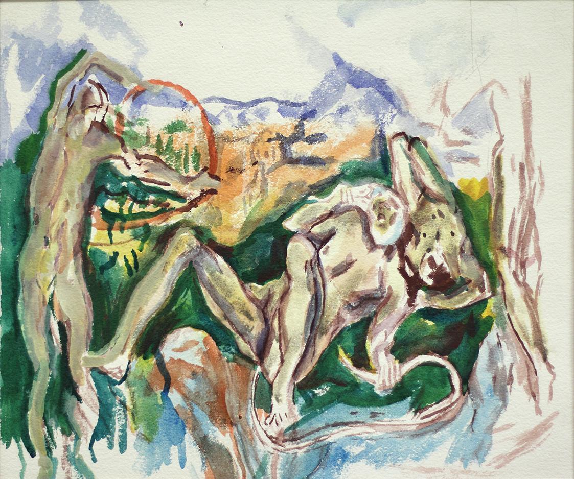 Alfred Wickenburg, Laokoon, 1930/1931, Aquarell und Bleistift auf Papier, Blattmaße: 44,5 × 55  ...