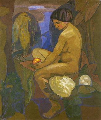 Alfred Wickenburg, Eva, 1918, Öl auf Leinwand, 110 × 95 cm, Privatbesitz