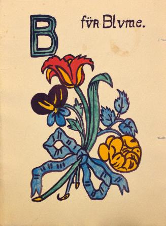 Alfred Wickenburg, Rococo Alphabet: Buchstabe B, 1919, Aquarell auf Papier, Blattmaße: 25,5 × 1 ...