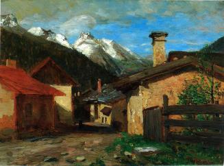 Tina Blau, St. Anton, 1902, Öl auf Holz, 24 × 33 cm, Privatbesitz, Courtesy Auktionshaus im Kin ...