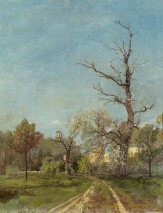 Tina Blau, Frühling. Prater, 1879, Öl auf Leinwand, 68 × 55 cm, Privatbesitz, Courtesy Auktions ...