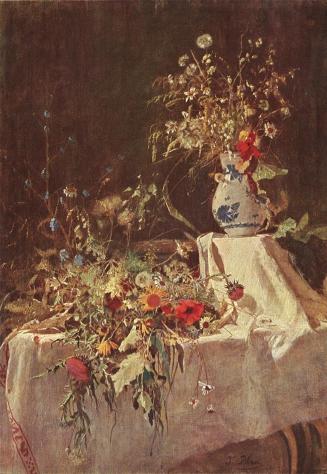 Tina Blau, Feldblumen, um 1880/1881, Öl auf Leinwand, 110 × 85 cm, Privatbesitz, Moskau