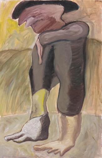 Kurt Hüpfner, Pilgrim, 1996, Acryl auf Leinwand, 64,5 × 42 cm, Privatbesitz, Wien