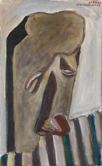 Kurt Hüpfner, Pfeifenraucher, 1998, Acryl auf Leinwand, 40 × 25 cm, Privatbesitz, Wien, Inv.-Nr ...
