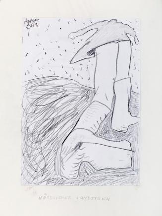 Kurt Hüpfner, Ohne Titel, 2001, Bleistift auf Papier, kaschiert auf Karton, 29,7 × 21 cm, Priva ...