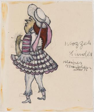 Kurt Hüpfner, Kleines Mädchen, 1954, Kreide und Gouache auf Papier, 30,6 × 26 cm, Privatbesitz, ...