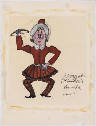 Kurt Hüpfner, Knabe, 1954, Kreide und Gouache auf Papier, 40,7 × 31 cm, Privatbesitz, Wien