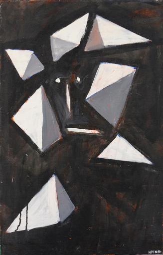 Kurt Hüpfner, Winternacht, 1989, Acryl auf Leinwand, 71 × 46,4 cm, Privatbesitz, Wien