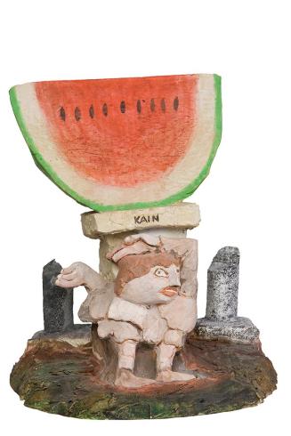 Kurt Hüpfner, Kain, 1997, Gips, Terrakotta, Pigmentfarbe, Öl, 34 × 27 × 24 cm, Privatbesitz, Wi ...