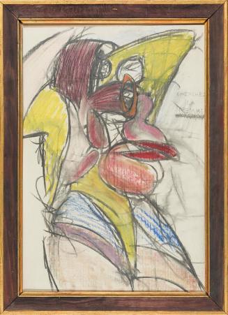 Kurt Hüpfner, Cherchez la femme, 1964, Pastell auf Papier, 59 × 40 cm, Privatbesitz, Wien