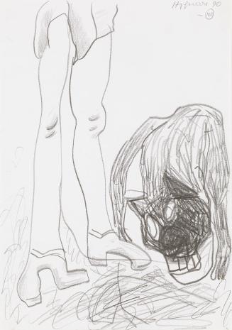 Kurt Hüpfner, Ohne Titel, 1990, Bleistift auf Papier, 29,6 × 21 cm, Privatbesitz, Wien