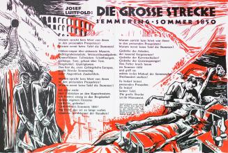Otto Rudolf Schatz, Die Große Strecke, 1950, Holzschnitt, Zwei Farbendruck (rot / schwarz), 38, ...