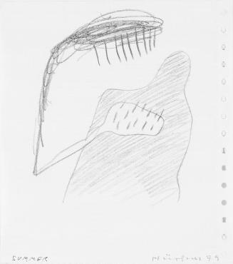 Kurt Hüpfner, Summer, 1979, Bleistift auf Papier, kaschiert auf Karton, 19,2 × 17,3 cm, Privatb ...