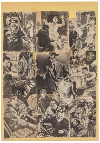 Kurt Hüpfner, Ohne Titel, 1956, Collage auf Papier, 50,2 × 35 cm, Privatbesitz, Wien