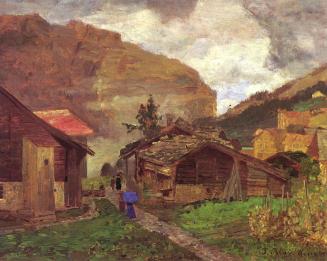 Tina Blau, Wengen, 1899, Öl auf Holz, 32,5 × 41 cm, unbekannter Verbleib