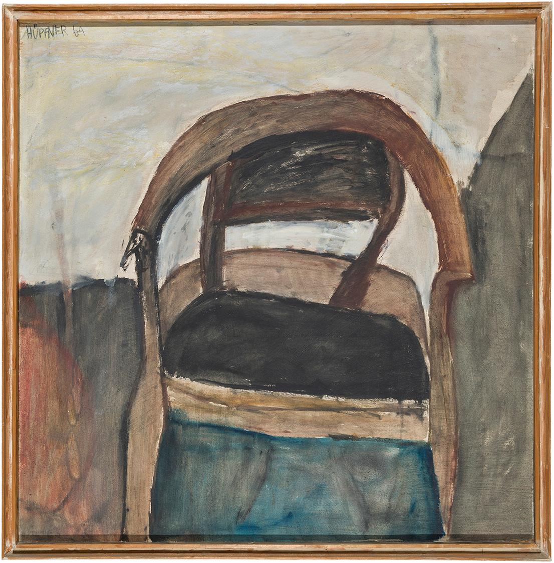 Kurt Hüpfner, Ohne Titel, 1964, Öl auf Pappe, 69,7 × 68,8 cm, Privatbesitz, Wien