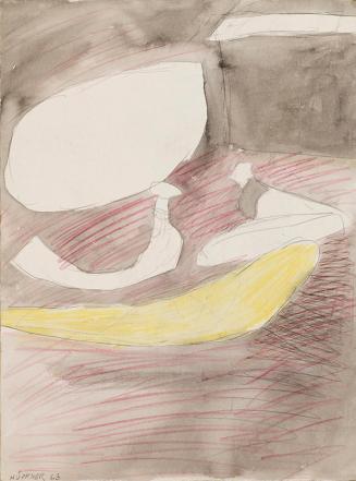 Kurt Hüpfner, Ohne Titel, 1963, Aquarell, Bleistift, und Buntstift auf Papier, 37,7 × 28 cm, Pr ...