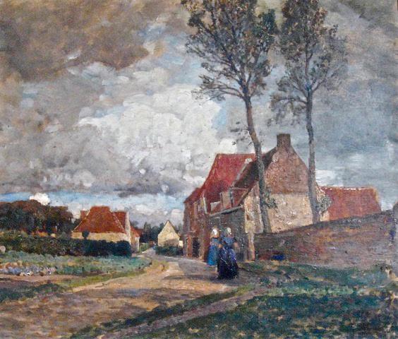 Tina Blau, Aus Holland. Veere., 1906, Öl, Privatbesitz