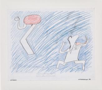 Kurt Hüpfner, Sundown, 1979, Buntstift auf Papier, kaschiert auf Karton, 30,5 × 37,5 cm, Privat ...