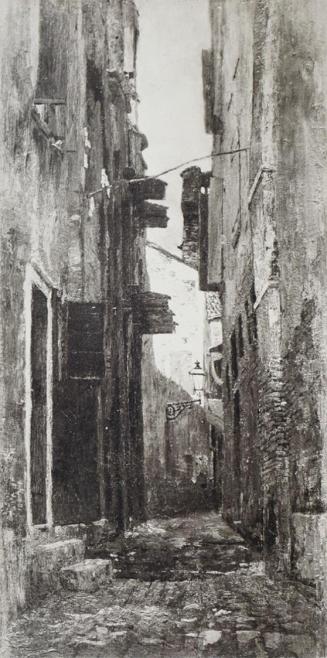 Tina Blau, Calle in Venedig, 1877, Öl, unbekannter Verbleib