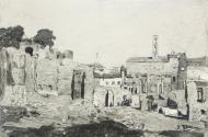 Tina Blau, Forum Romanum, 1885, Öl auf Holz, 17 × 27 cm, Privatbesitz, Wien