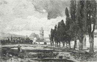 Tina Blau, Perchtoldsdorf, 1896, Öl, unbekannter Verbleib