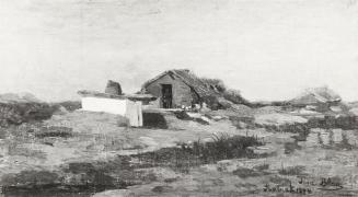 Tina Blau, Zigeunerhütten. Szolnok, 1874, Öl, unbekannter Verbleib
