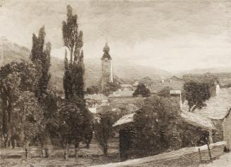 Tina Blau, Schladming, 1915, Öl, unbekannter Verbleib