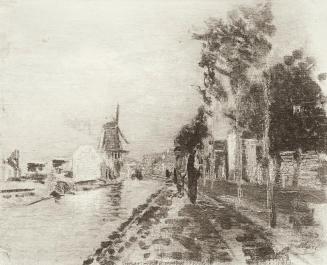 Tina Blau, Amsterdam Kanal, 1875/1876, Öl auf Holz, 22,7 × 34 cm, Privatbesitz, New York
