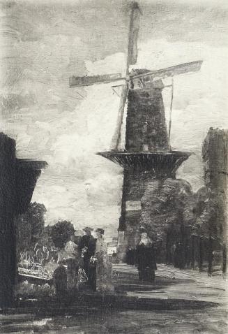 Tina Blau, Amsterdam, 1875/1876, Öl auf Leinwand (?), unbekannter Verbleib
