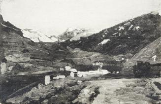 Tina Blau, Matrei am Brenner, 1890, Öl auf Karton, 17 × 27 cm