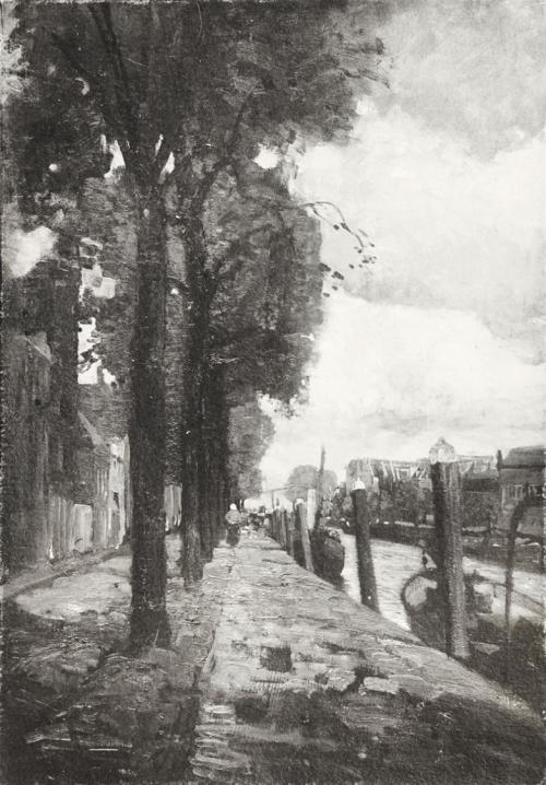 Tina Blau, Dordrecht, um 1906/1908, Öl auf Holz, 70 × 49 cm, unbekannter Verbleib