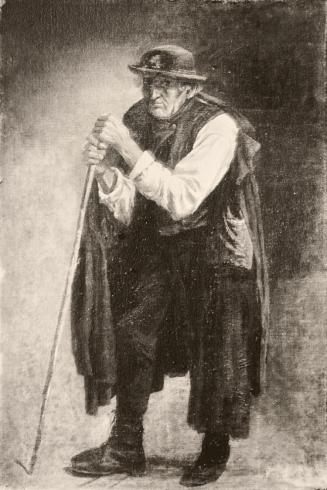 Tina Blau, Alter Mann, stehend, 1872, Öl auf Holz, 48,5 × 29,5 cm, Privatbesitz, New York