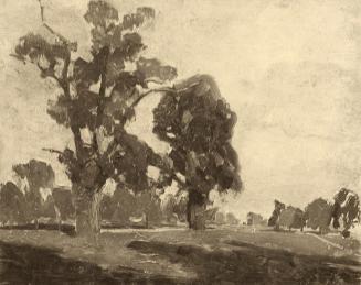 Tina Blau, Prater 19.., 1900/1916, Öl, unbekannter Verbleib