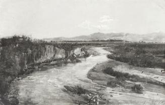 Tina Blau, Mühlbach, 1862, Öl, unbekannter Verbleib