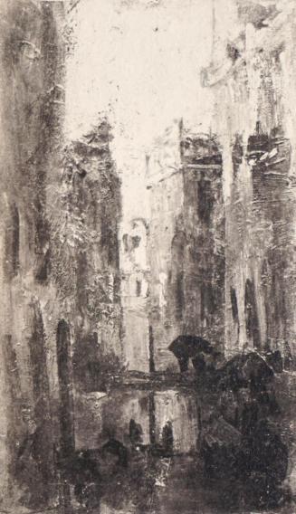 Tina Blau, Kanal in Venedig, 1876/1879, Öl, unbekannter Verbleib